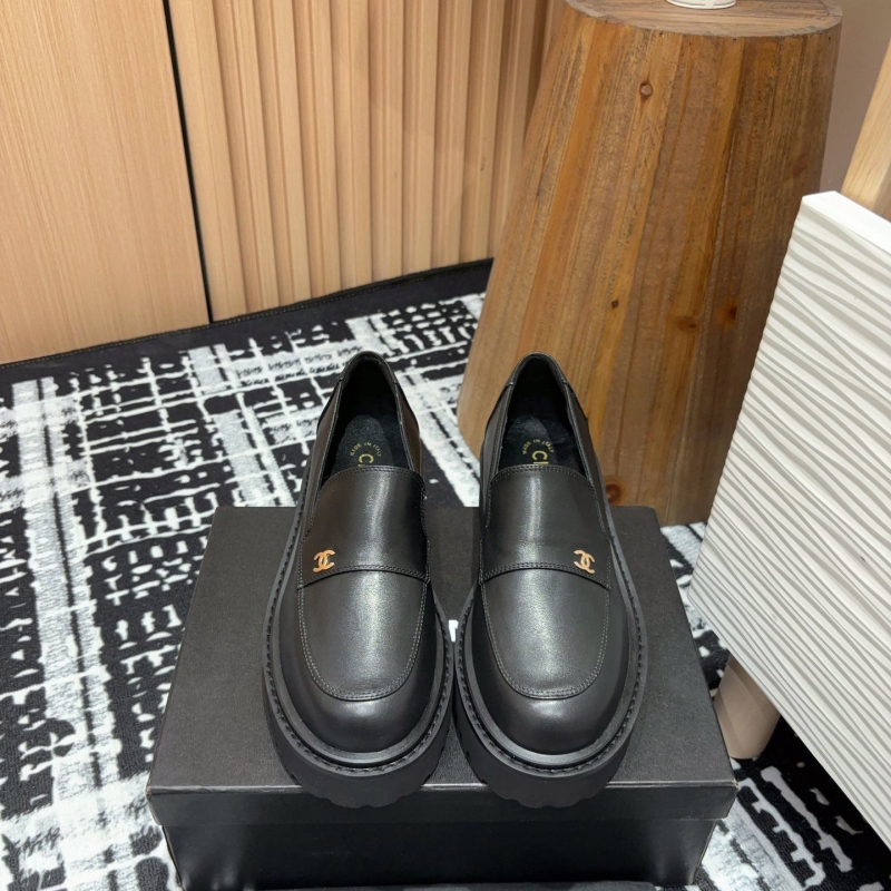 Ch*el leather shoes